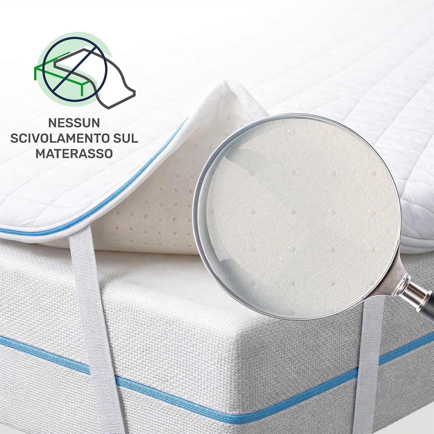 Detalle 2 de Coprimaterasso Dailydream 140x200 cm – Schiuma a memoria di forma 9 cm, Edizione Pure XL