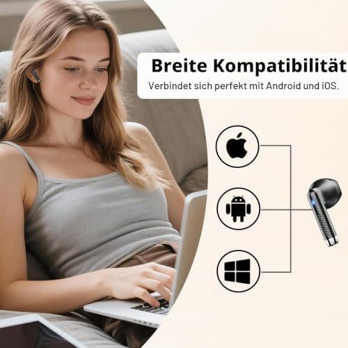 Thumbnail 7 de Drsaec J55: Bluetooth 5.4 In-Ear Kopfhörer – 6D HiFi, ENC & App-Anpassung