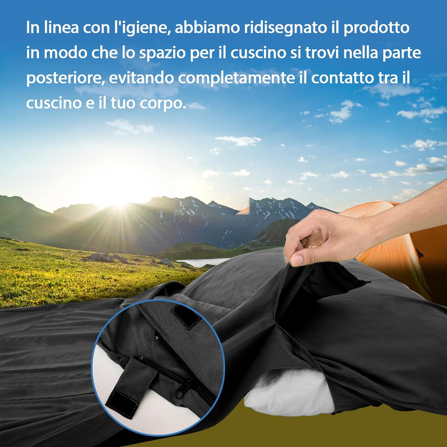 Detalle 2 de JAICOM sacco lenzuolo 220x90 cm ultraleggero