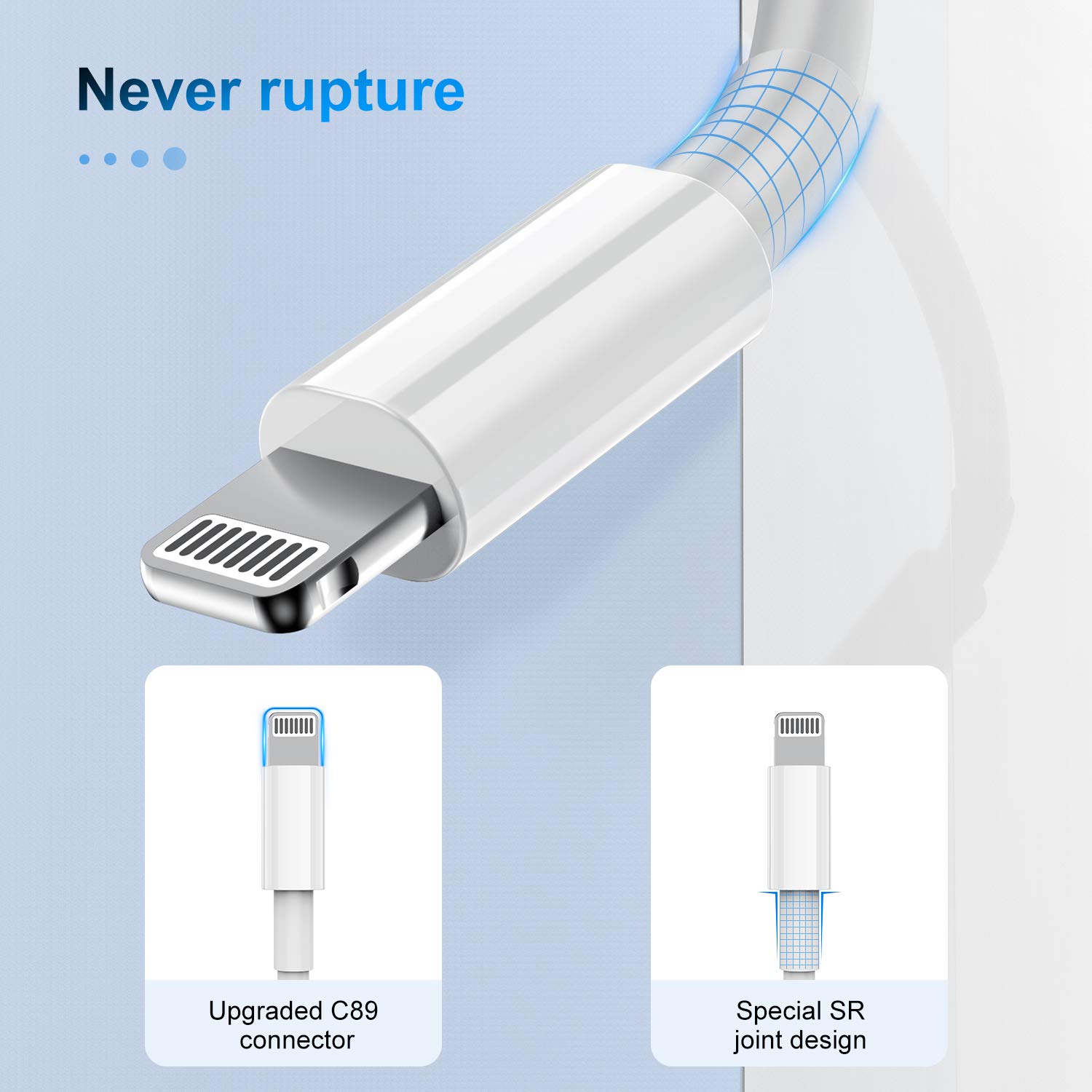 Thumbnail 5 de Apple Lightning to USB cable 2m MFi certified