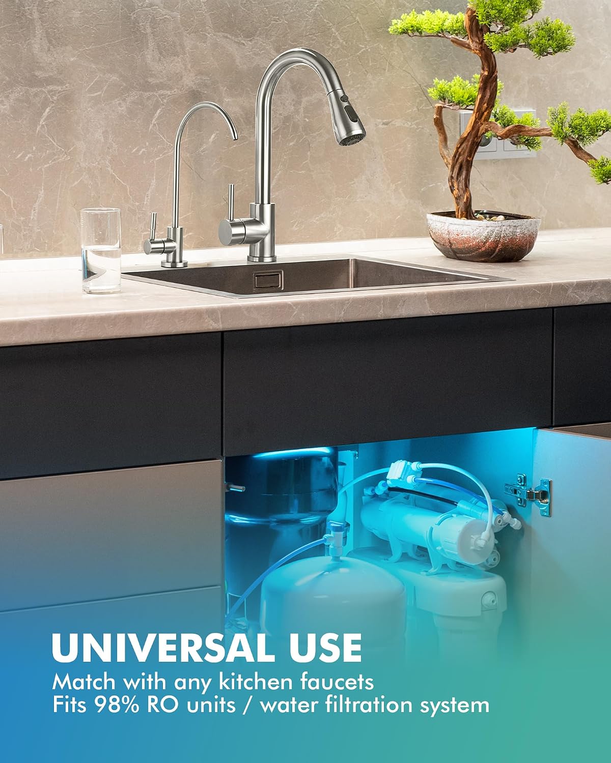 Thumbnail 2 de VFAUOSIT V0680BN Drinking Water Faucet, SUS304 Steel, 360° Swivel