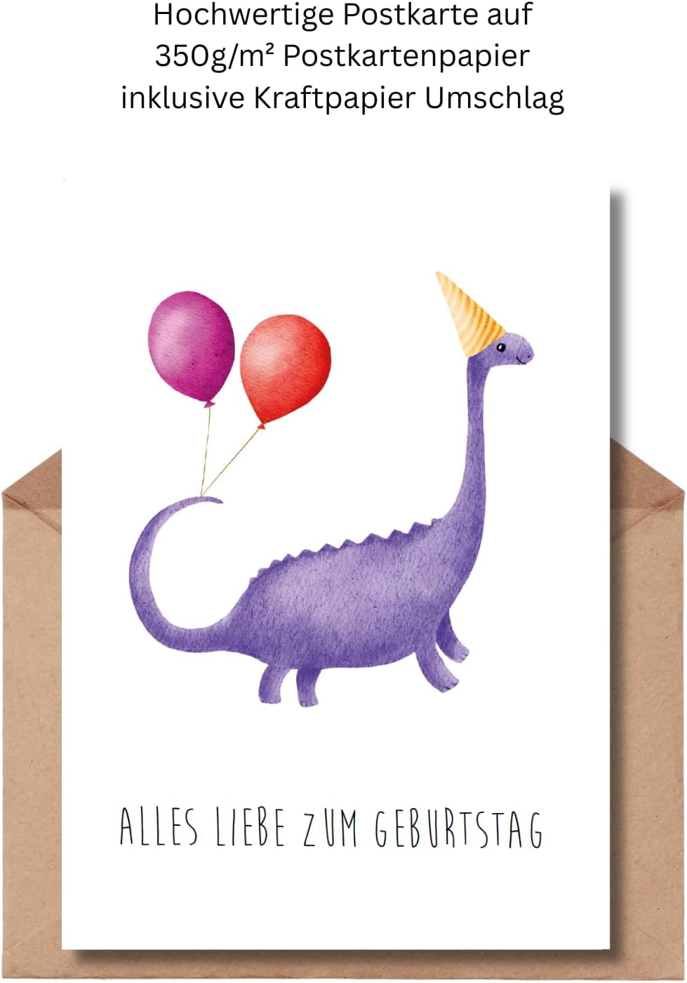 Thumbnail 1 de The Life Barn Postkarte mit Umschlag Geburtstagskarte Dino Kind Karte Geburtstag Junge Mädchen
