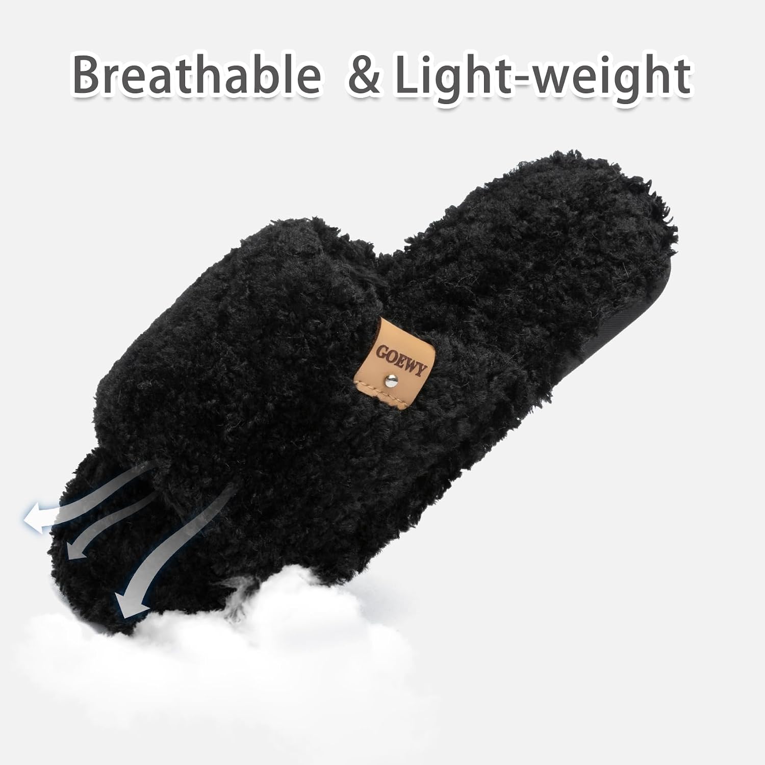 Detalle 1 de GOEWY Open-Toe Slippers with Memory Foam