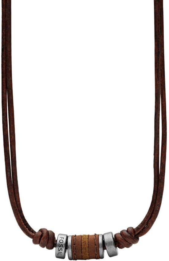 Thumbnail 5 de Fossil JF00899797 – collier homme vintage en cuir marron, finition mate