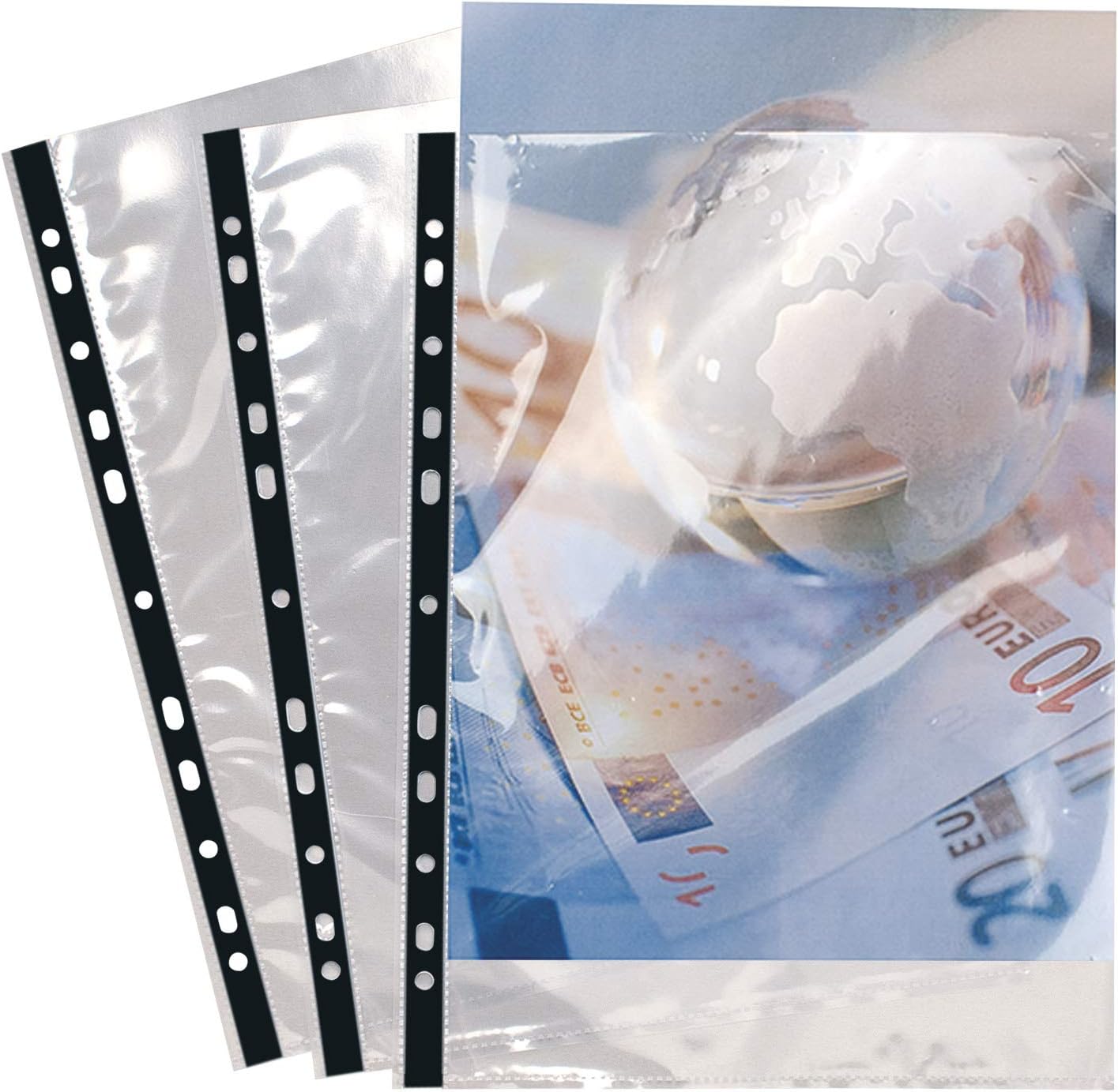 Thumbnail 4 de Exacompta 5920E – Sachets perforés en polypropylène, 50 pochettes transparentes A4+