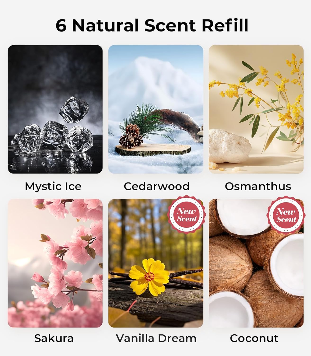Thumbnail 5 de Hitolza Smart Car Air Freshener Diffuser (Vanilla) with Auto On/Off, Adjustable Intensity & Ambient Light