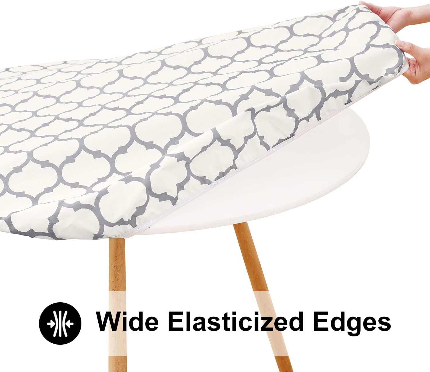 Thumbnail 2 de Smiry 45"-56" Round Fitted Tablecloth, Waterproof Vinyl with Flannel Backing