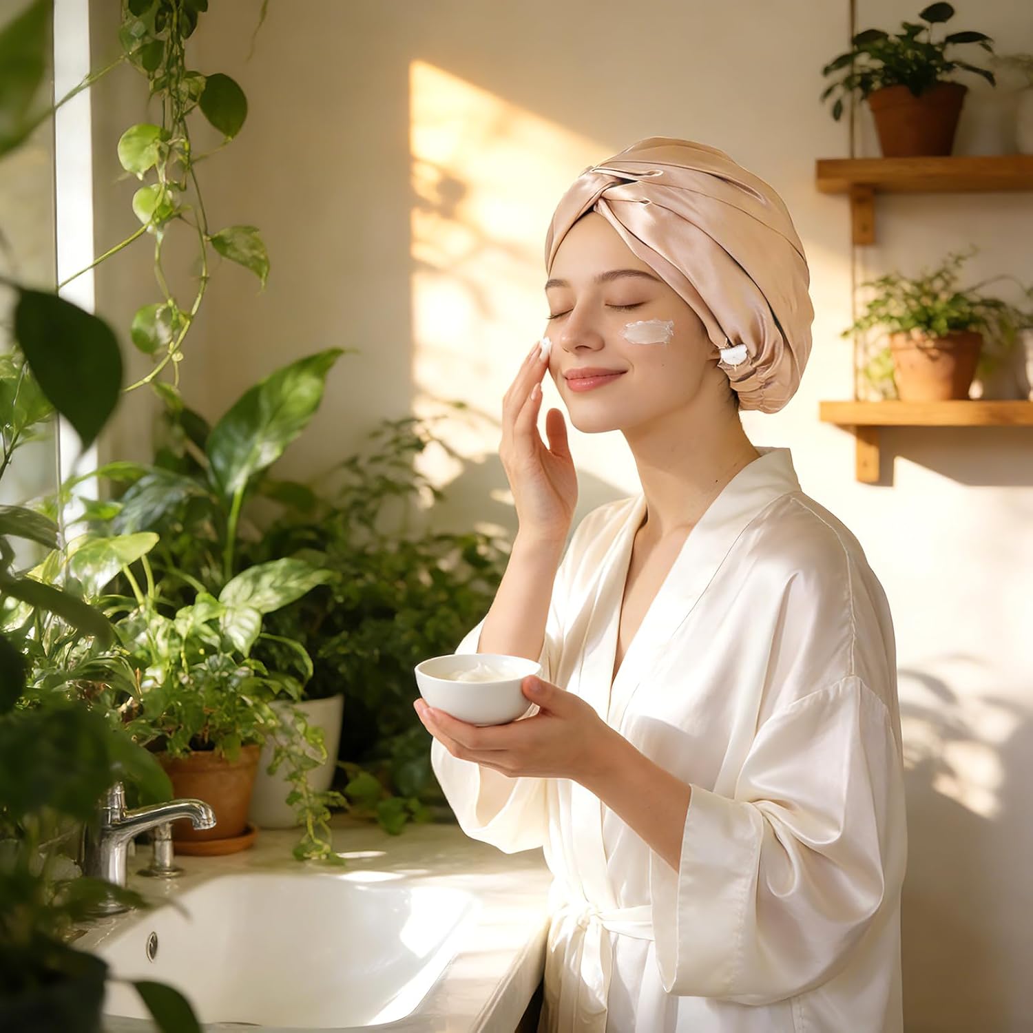 Thumbnail 5 de ZIMASILK 22 Momme Mulberry Silk Bonnet – Premium 100% Silk Sleep Cap for Hair Care