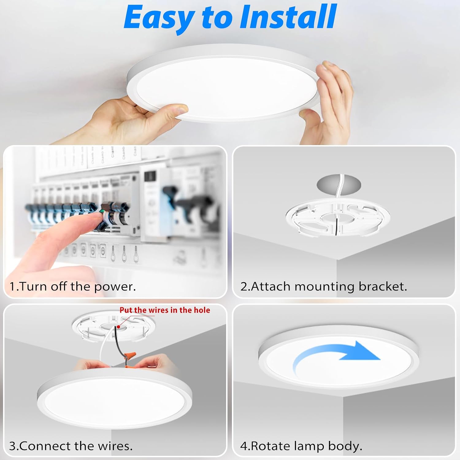 Detalle 2 de Peasur LED ceiling light 7-inch