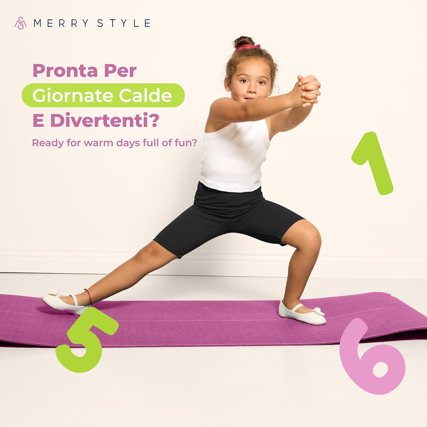 Detalle de Merry Style Leggings Corti Bambina e Ragazza MS10-227: comfort e versatilità per ogni stagione