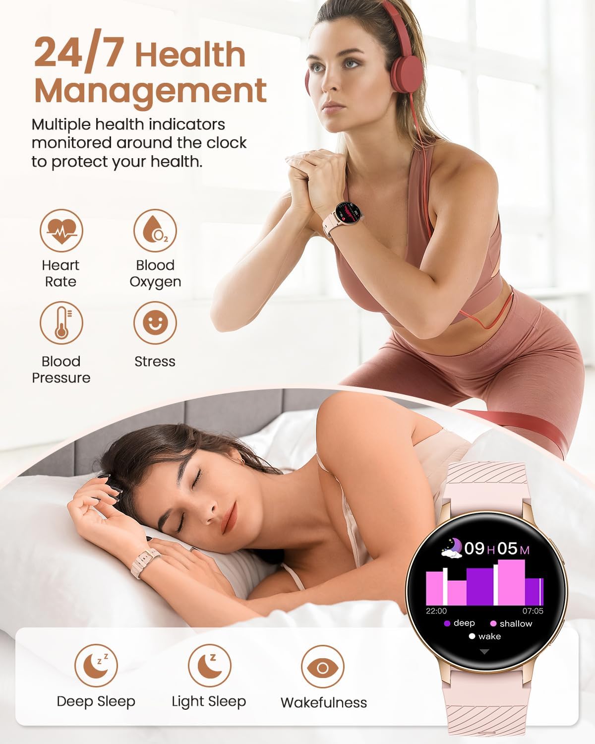 Detalle 2 de AIMIUVEI Reloj Inteligente Mujer 1,39"