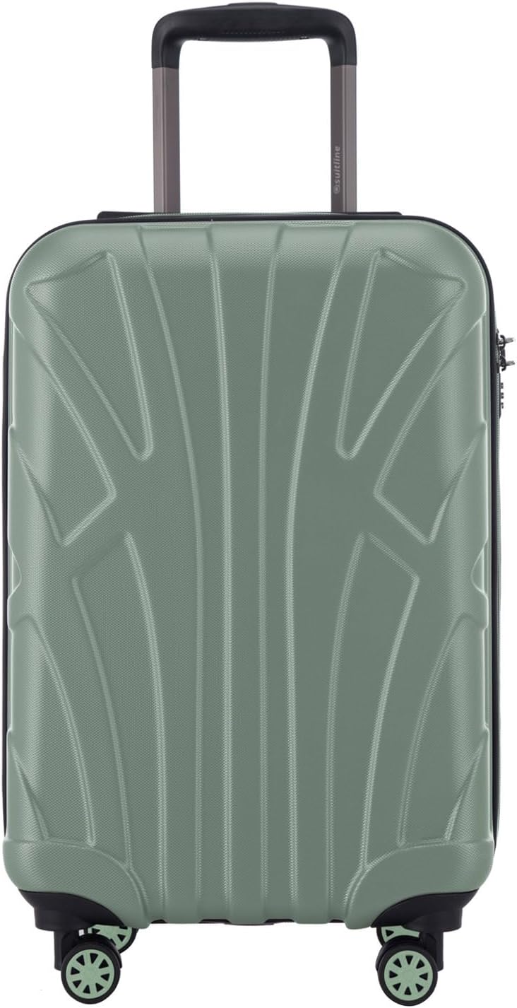Detalle de SUITLINE Valigia cabina 55 cm in ABS opaco, 34 L, 4 ruote doppie e serratura TSA – Mint