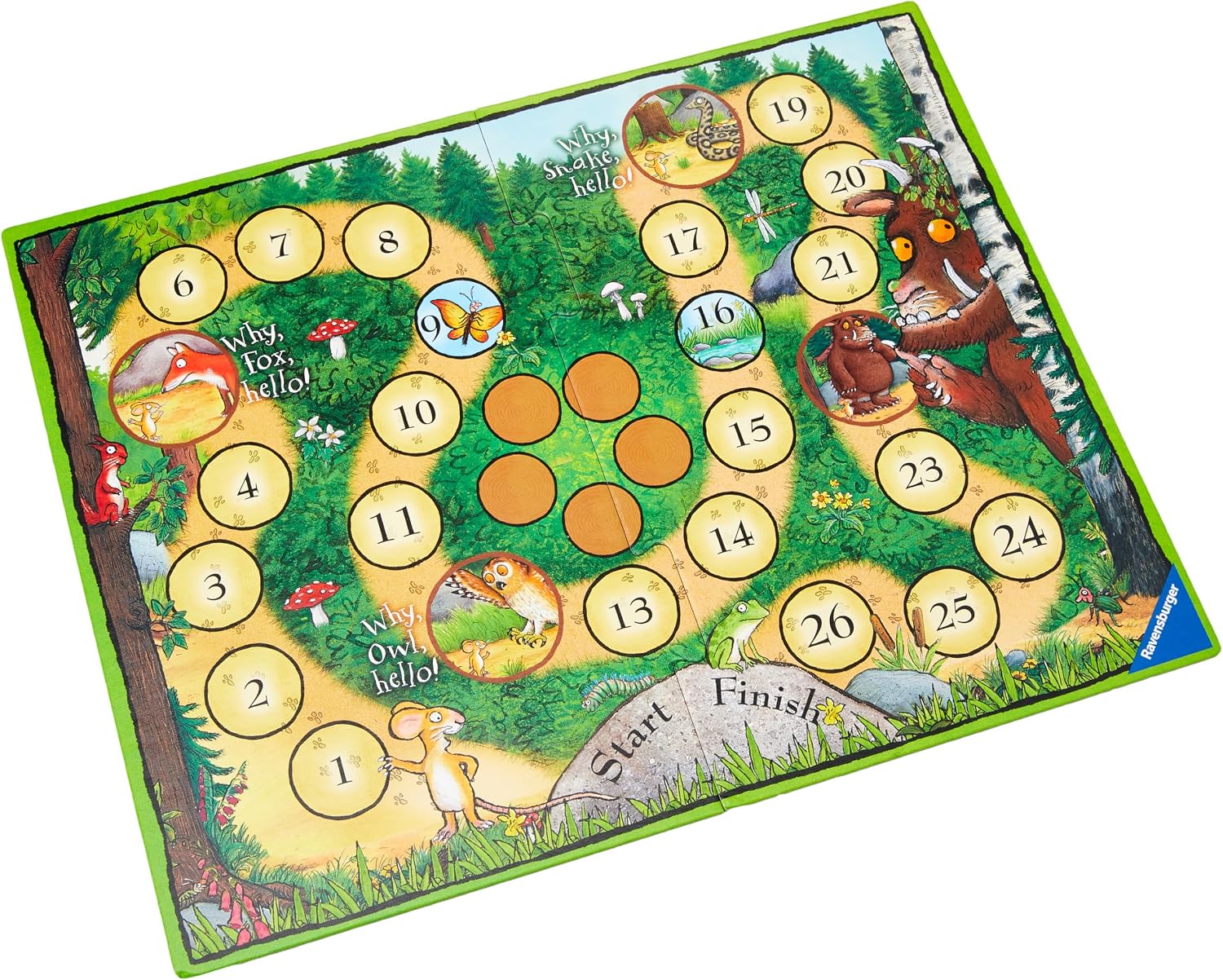 Detalle 2 de Ravensburger Gruffalo Deep Dark Wood board game – family dice game for ages 4+ (2–4 players)