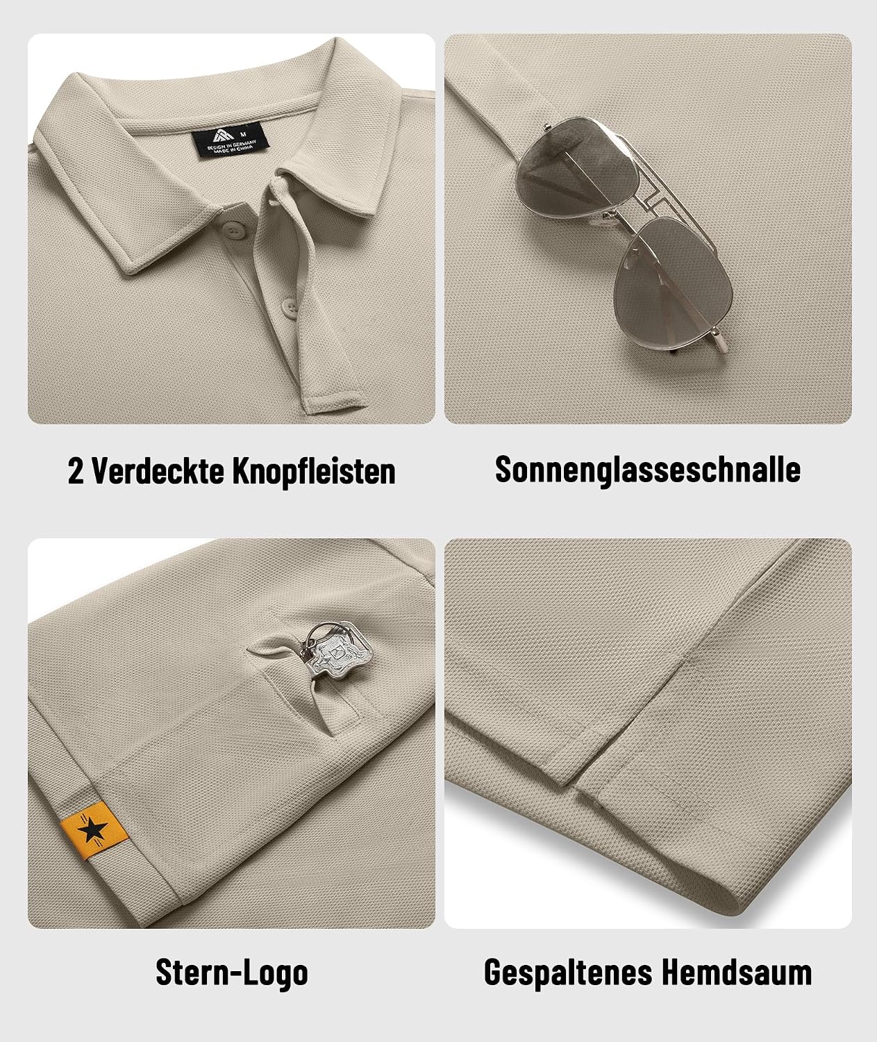 Detalle de ZITY 5 Pack Polo Uomo Manica Corta: polo sportiva traspirante ad asciugatura rapida