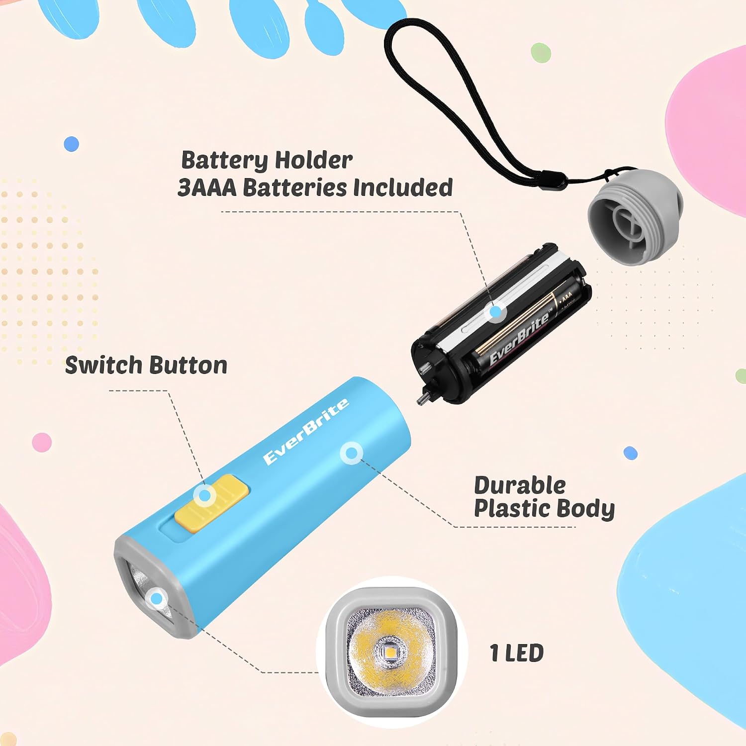 Thumbnail 3 de EverBrite Mini LED torch 46g blue