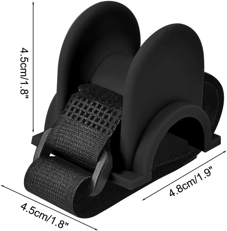 Thumbnail 1 de MiOYOOW Marine Rod Supports: 4-Pack TPE Rail Mount Rod Racks (Flat or Curved Base) for Boats