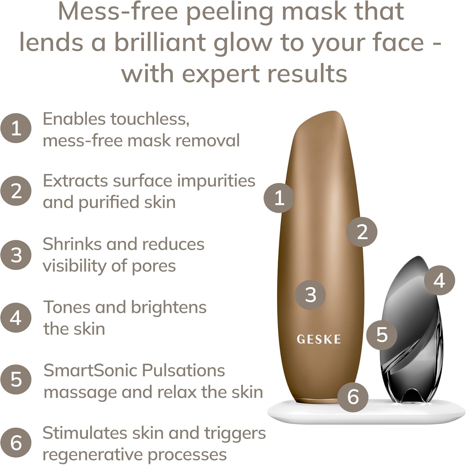 Detalle 2 de GESKE Maschera peeling magnetica 5 in 1 SmartAppGuided™ – pulizia profonda e routine personalizzata