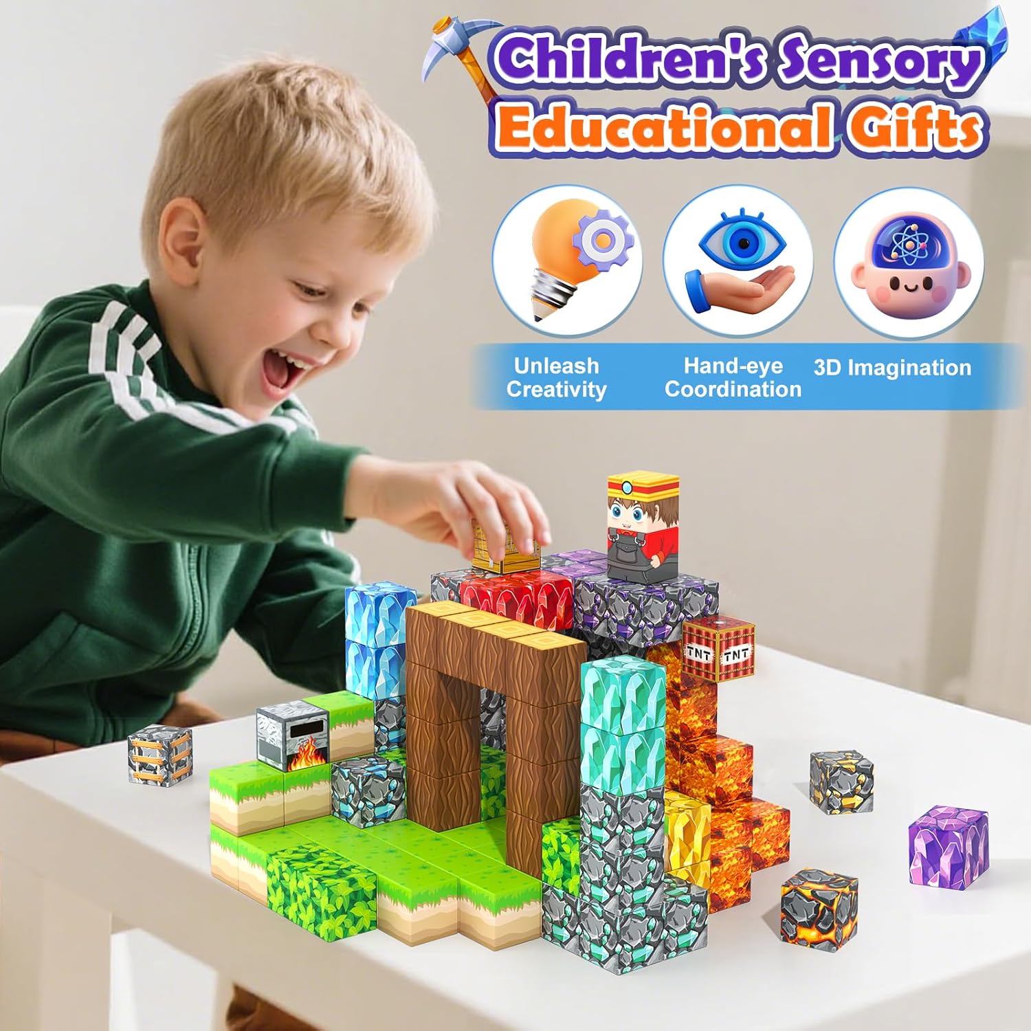 Detalle de Gooidea Magnetic Blocks 150-piece STEM Toy 🧩