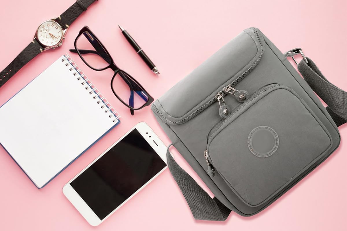 Detalle 2 de FAVORTALK women’s waterproof crossbody bag (21 x 19 x 10 cm) – lightweight multi-pocket phone bag