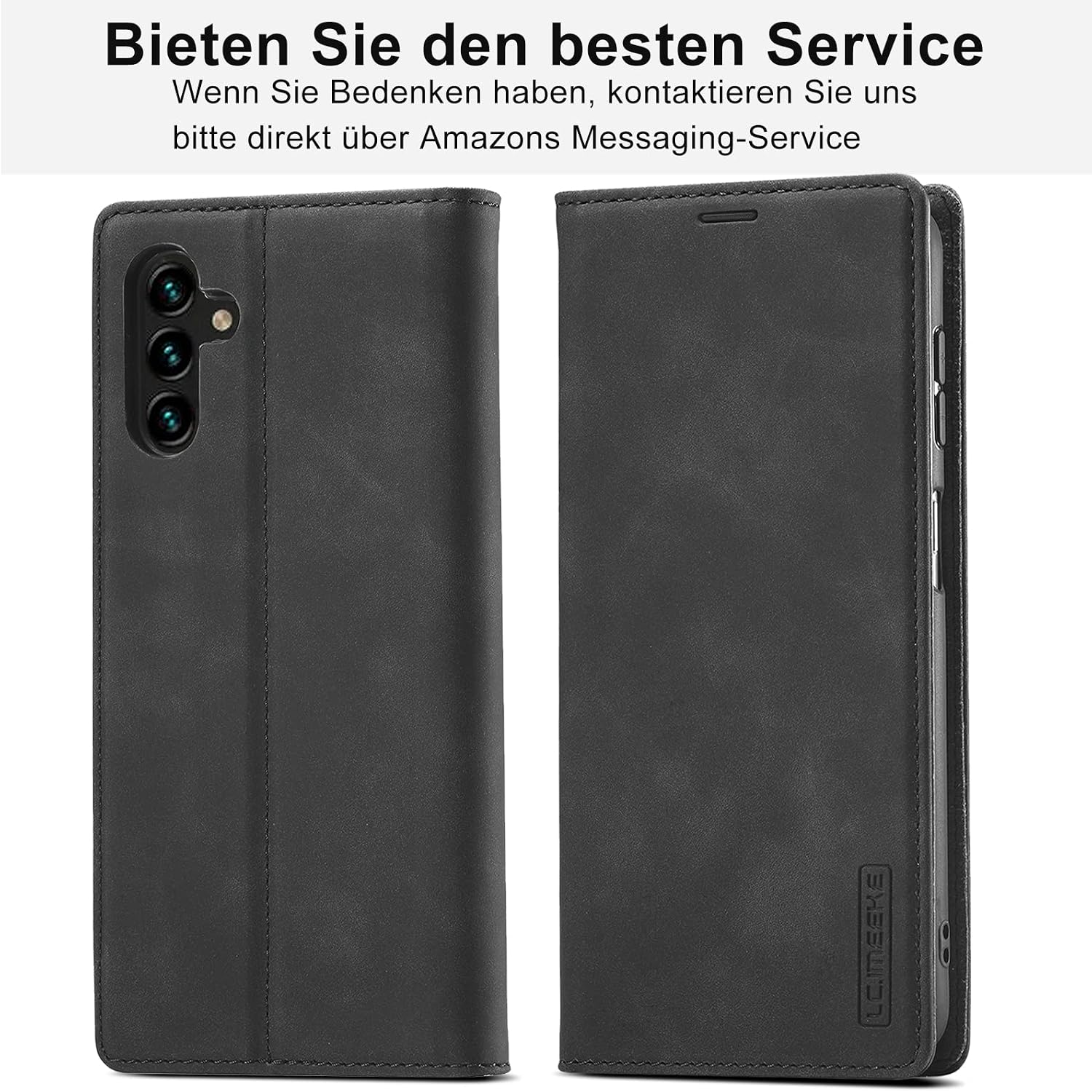 Thumbnail 6 de Ailicici Lederhülle für Samsung Galaxy A34 5G – Klapphülle mit Schutzfolie, Kartenfächern & Magnetverschluss