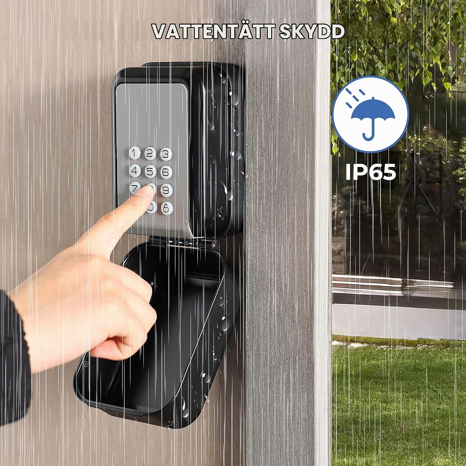 Detalle de smallwell smart nyckelbox med TTLock, appstöd och PIN-kod