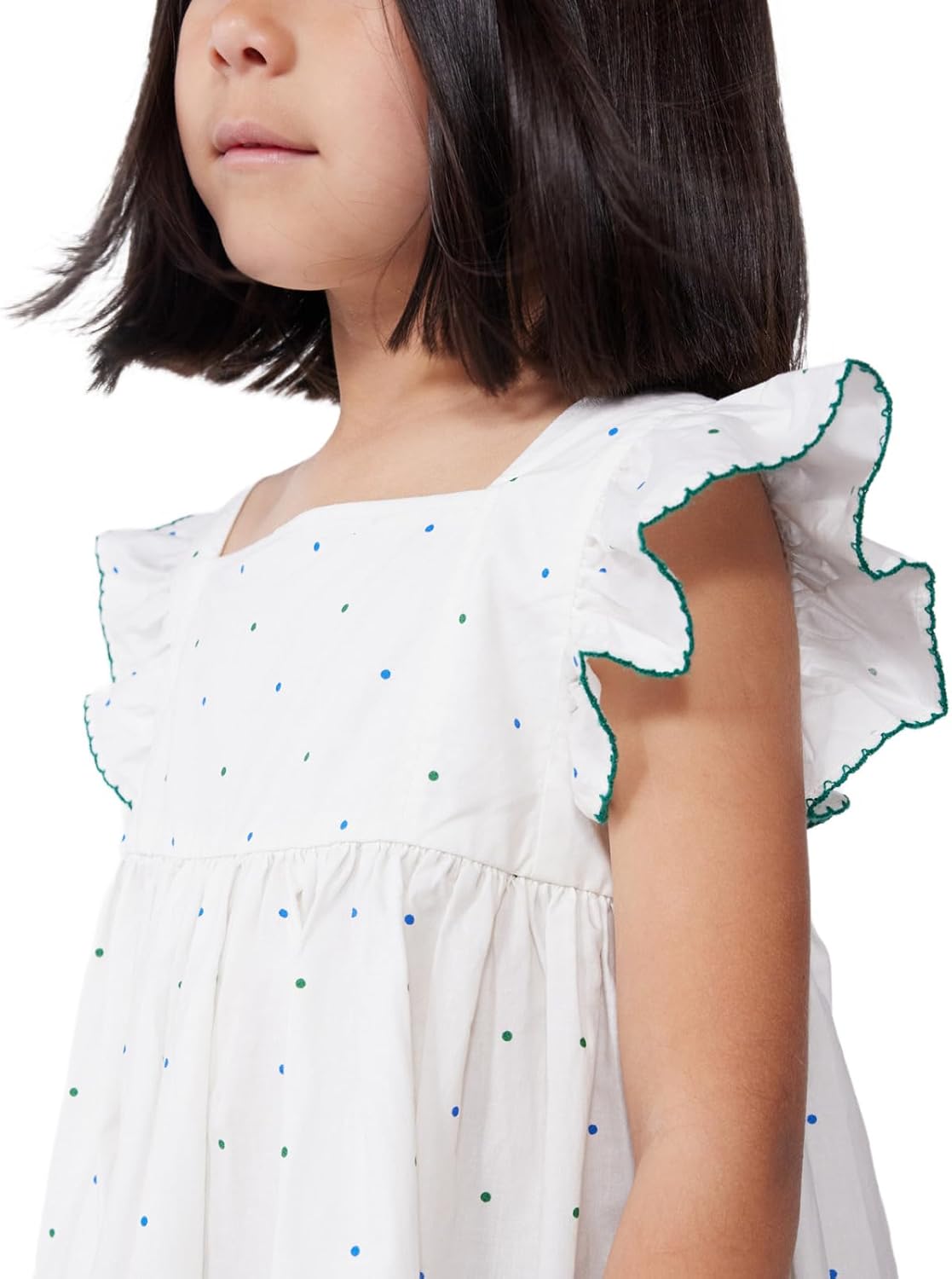 Thumbnail 4 de Petit Bateau Robe longue sans manches fille en coton à pois
