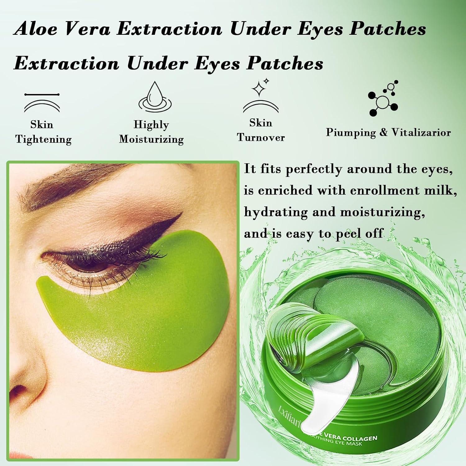 Thumbnail 4 de Parches Ojos Aloe Vera y Colágeno para Bolsas y Ojeras 💤