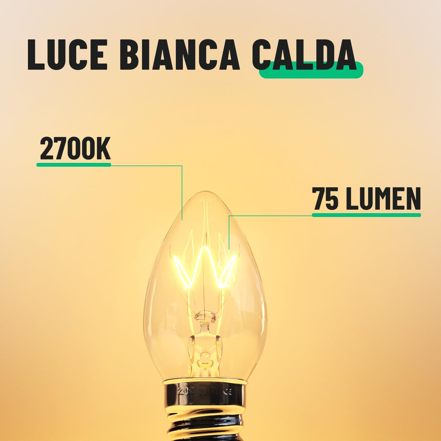 Thumbnail 5 de Greate 2 lampadine E14 7W per lampada di sale – 40 lumen, 2700 K, 1000 ore
