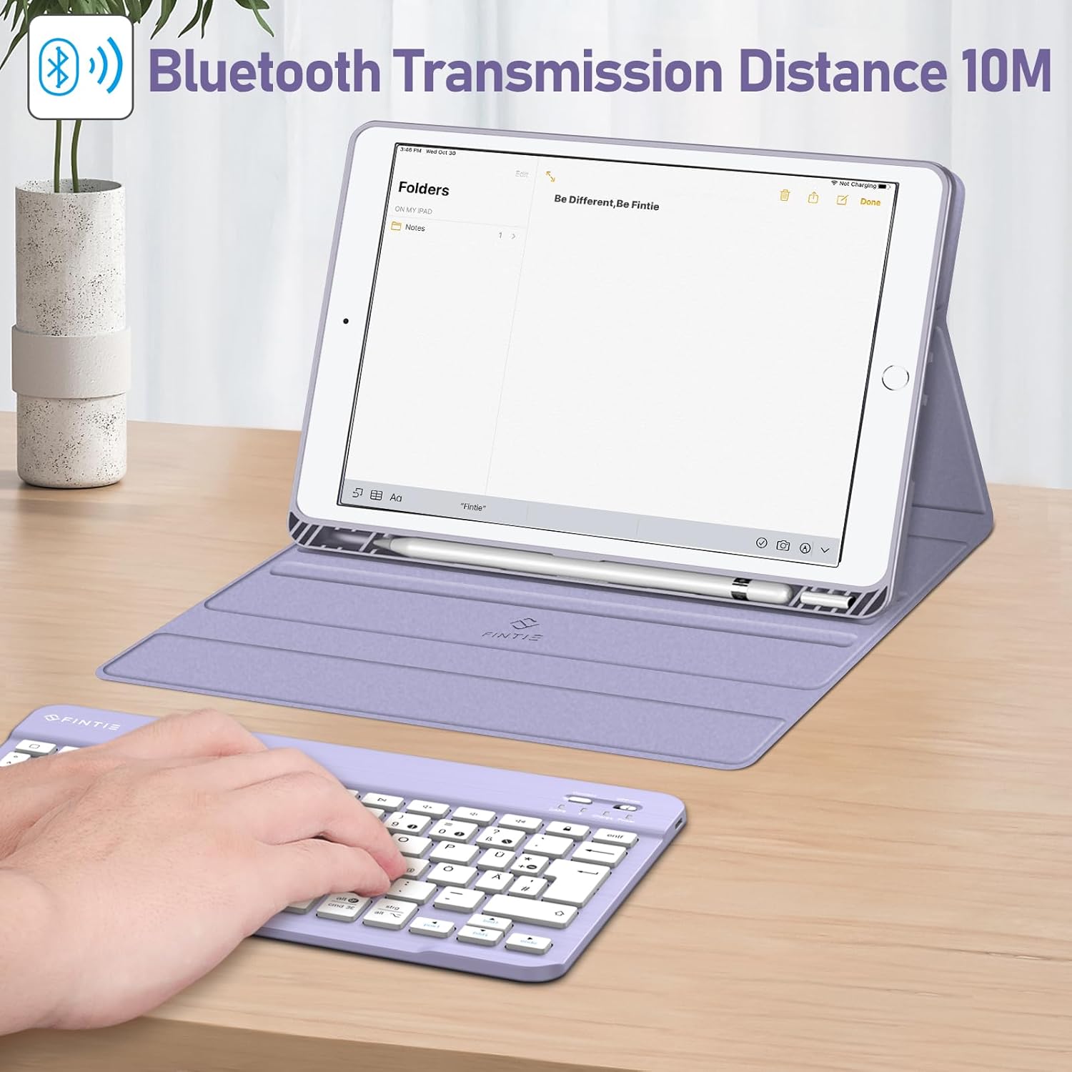Thumbnail 6 de FINTIE Tastaturhülle für iPad 10.2 Zoll (9./8./7. Gen) mit abnehmbarer QWERTZ-Tastatur – Fantacy Ombre