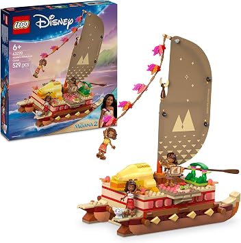 Detalle de LEGO | Disney Vaiana 2 Canoa de Aventuras - ¡Aventuras en el Mar! 🚤