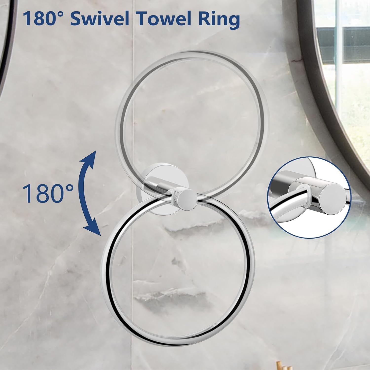 Thumbnail 6 de Premium SUS304 Towel Ring & Toilet Paper Holder