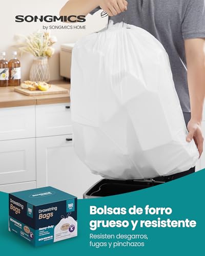 Thumbnail 1 de SONGMICS Bolsas de Basura 50L con Cordón, 160 Pzas 🗑