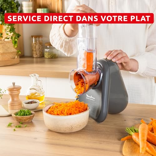 Detalle de Moulinex Fresh Express Découpe-légumes électrique 5 fonctions – Gris