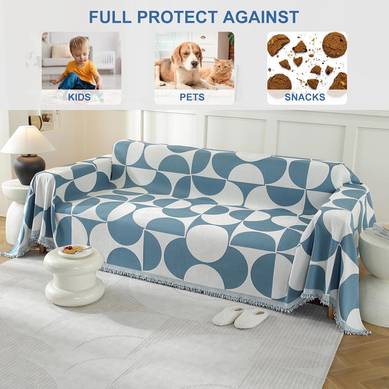 Thumbnail 4 de Ystyle Telo Copridivano 2 Posti 180x280 cm – Copridivano Universale 4 Stagioni, Antimacchia, Blu