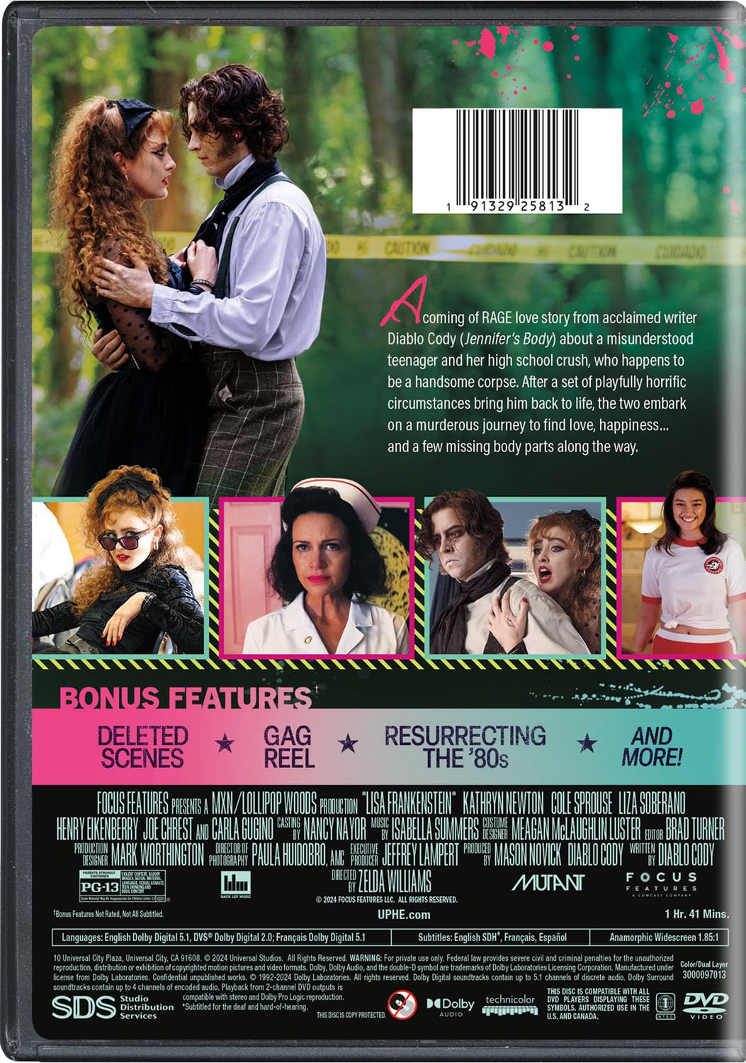 Detalle de Lisa Frankenstein Collector's Edition DVD (191329258132) with Bonus Features