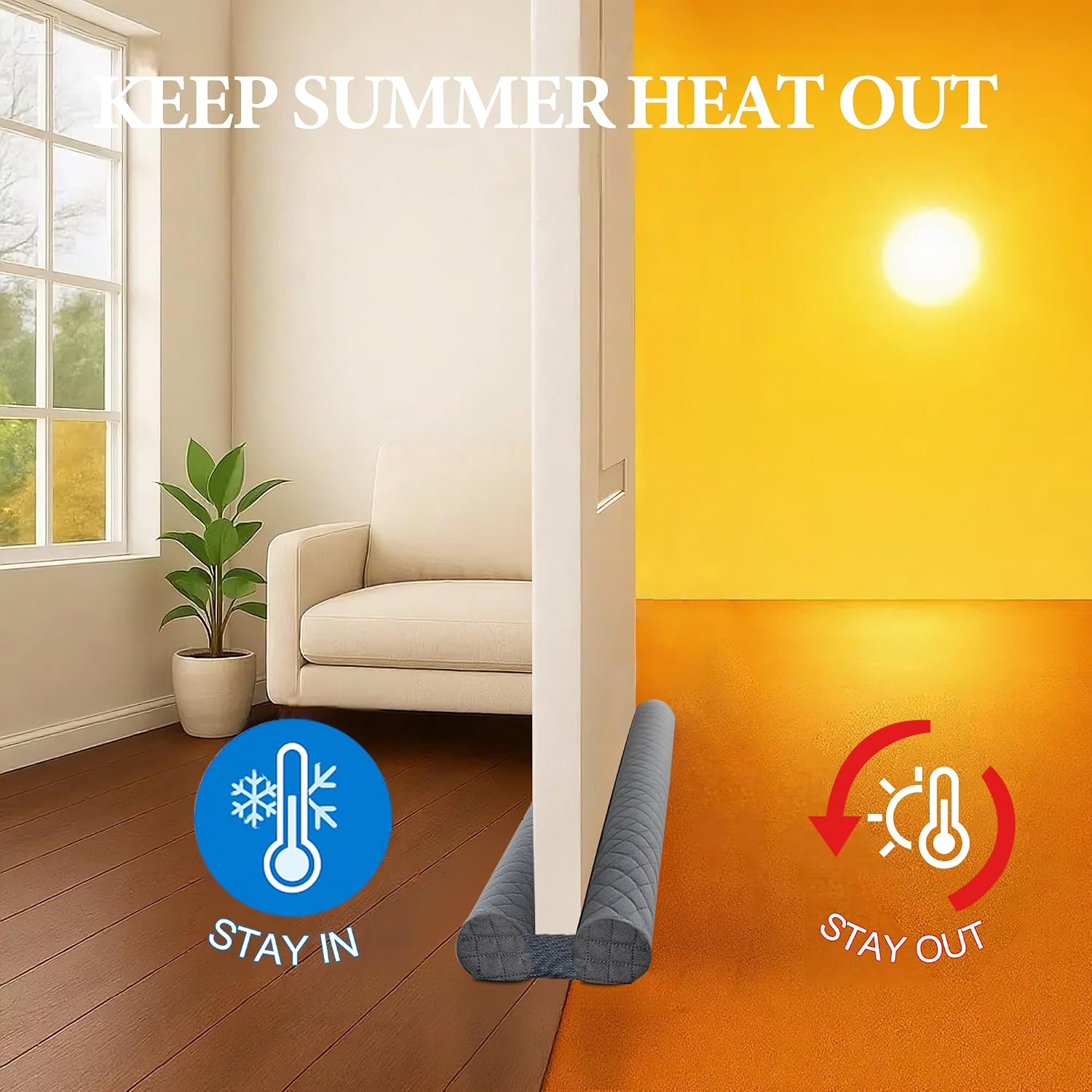 Detalle 2 de Ciieyuo Draft Stopper 30–36'' Adjustable 🏠