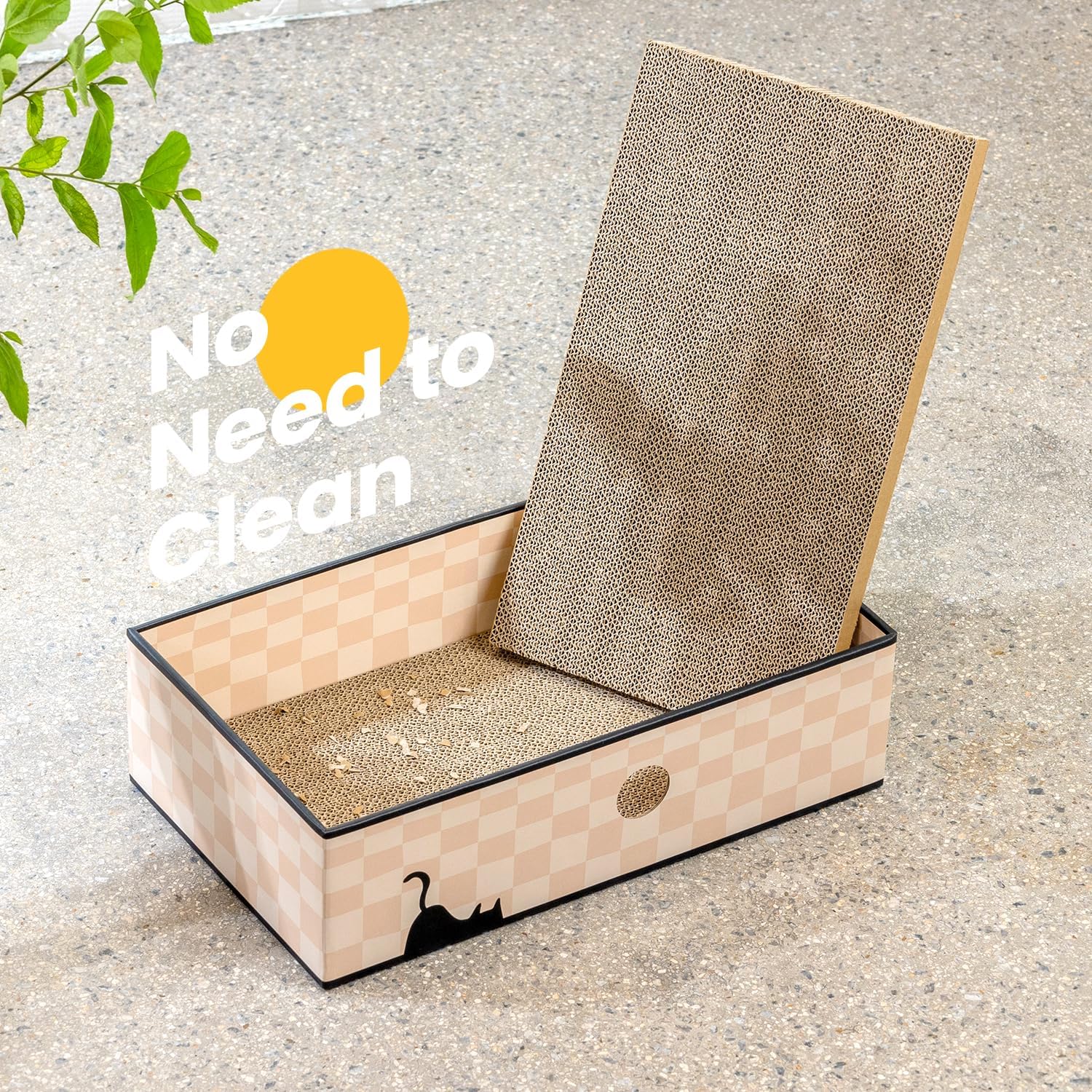 Thumbnail 6 de Conlun 5-Pack Cat Scratching Boards with Box (Large, Checkered) – Mess-Free Reversible Cardboard Scratch Pads