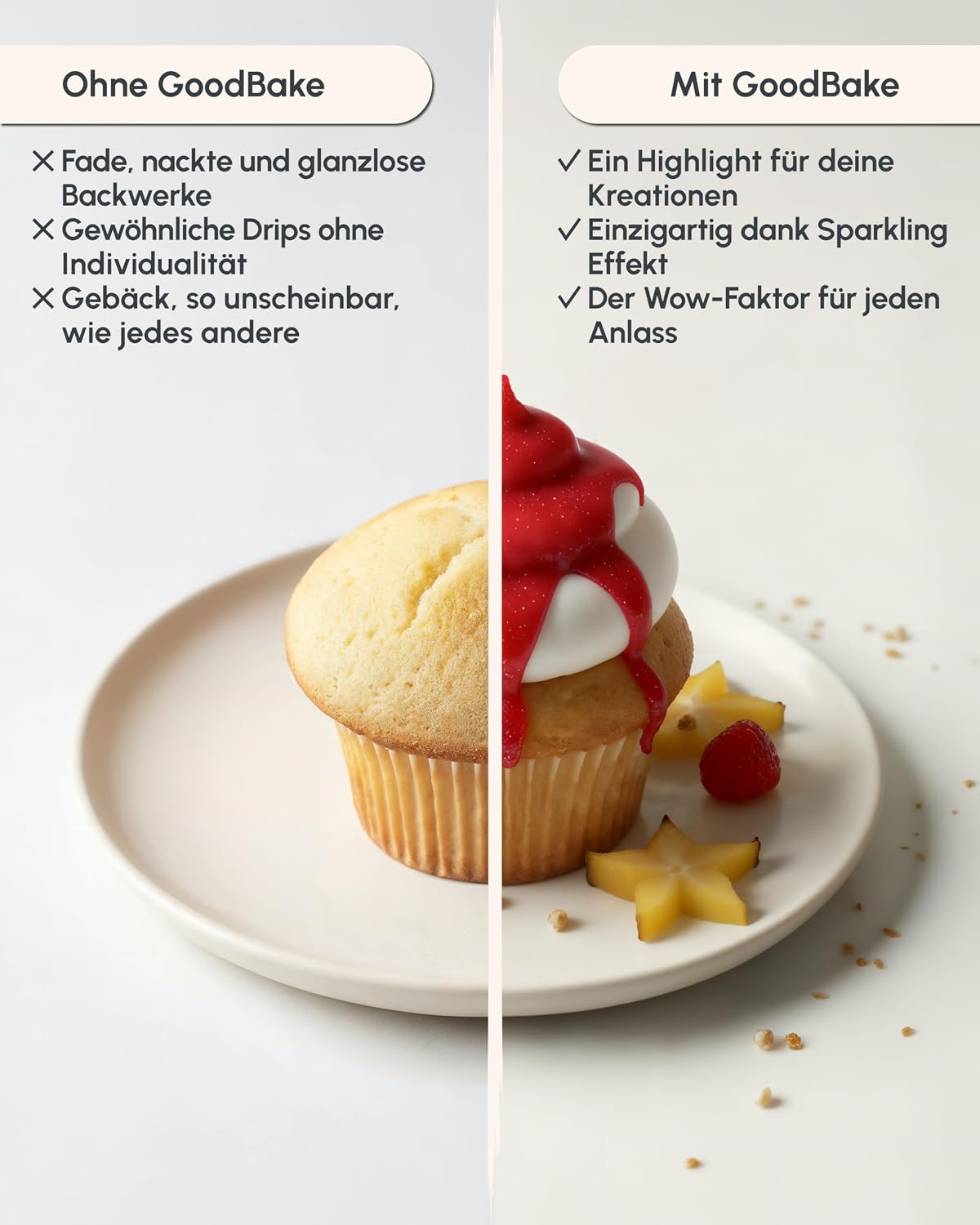 Thumbnail 6 de GoodBake Cake Drip Glaze 130g Rot – vegane Glukose-Glasur für feine Tortendeko
