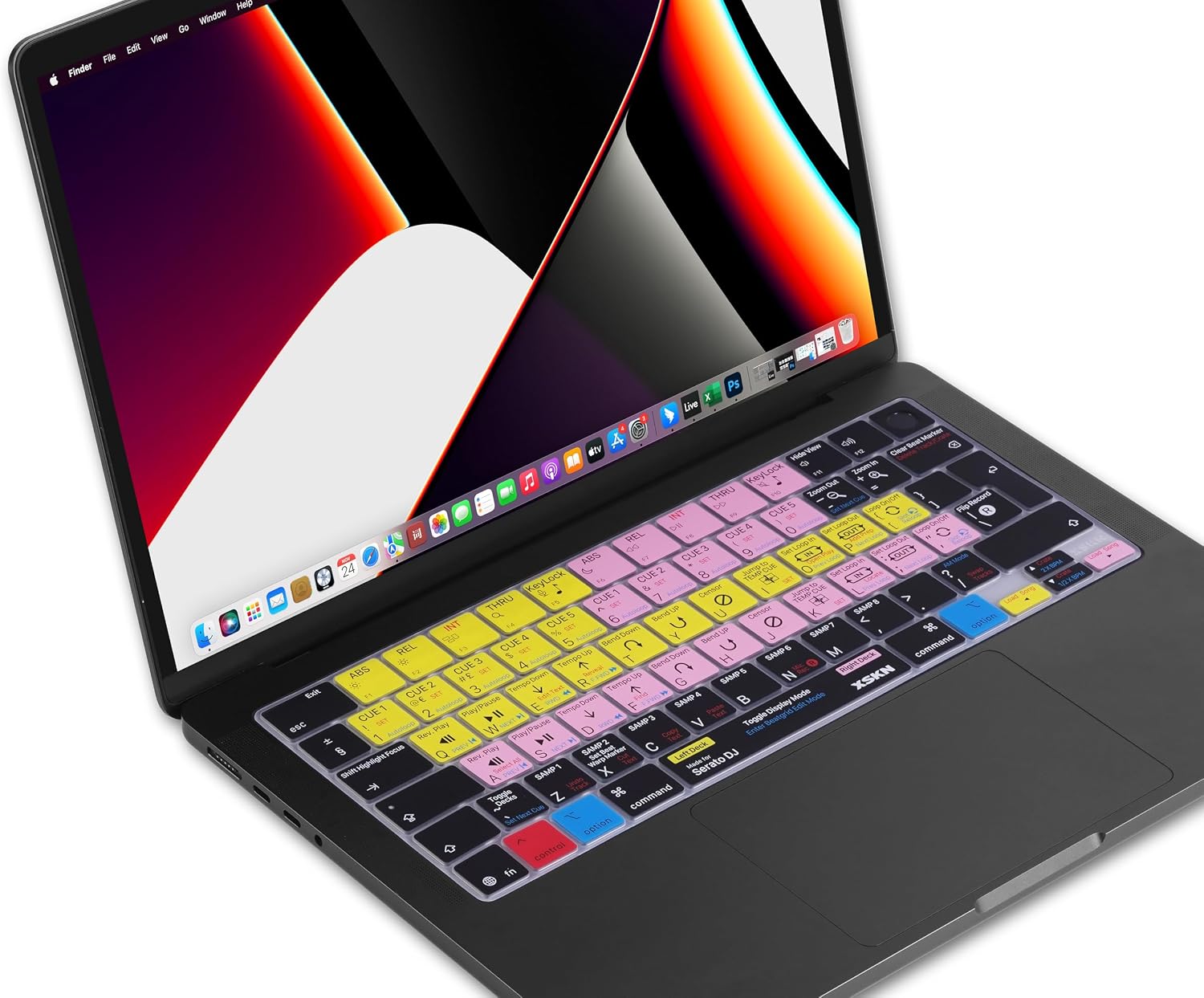 Thumbnail 1 de XSKN Serato DJ Shortcut Silicone Keyboard Cover, EU Layout for MacBook