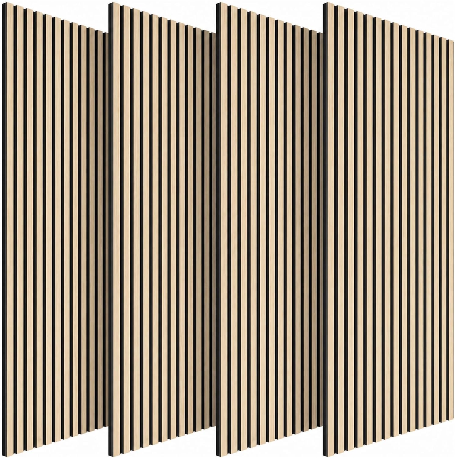 Detalle de TONOR 25070 akoestische houten wandpanelen, set van 4, 2,88 m²