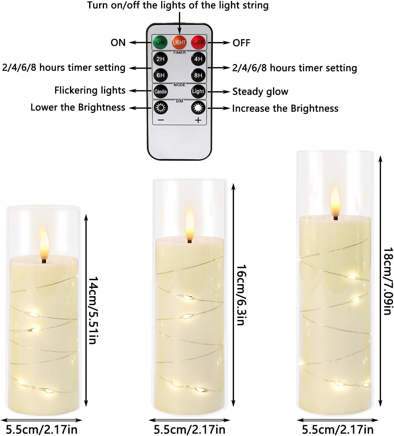 Detalle de Grcdoyvl Flameless LED Candles, 24-Piece Set