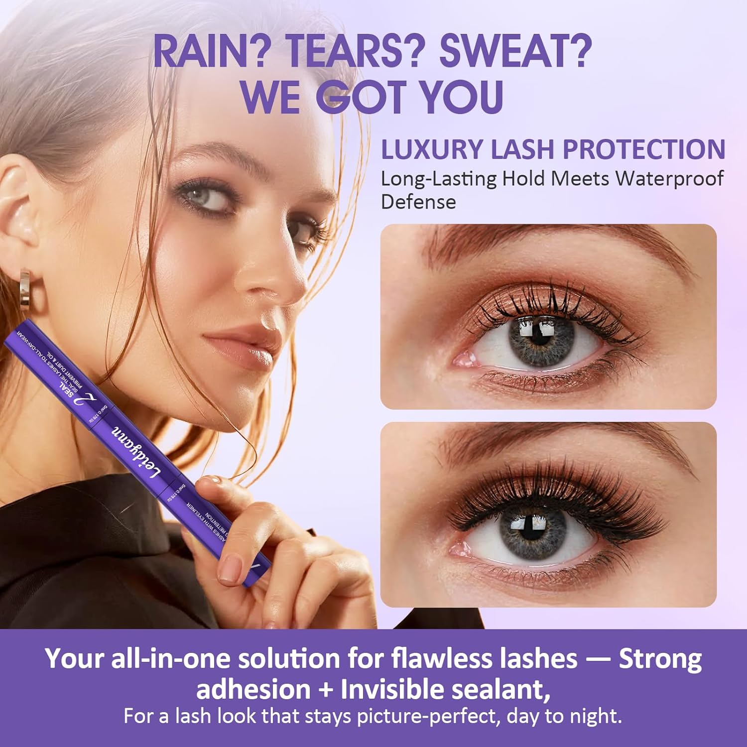 Detalle 2 de Eyelash Glue Lash Bond & Seal: 2-in-1 Adhesive for Lash Clusters & DIY Extensions