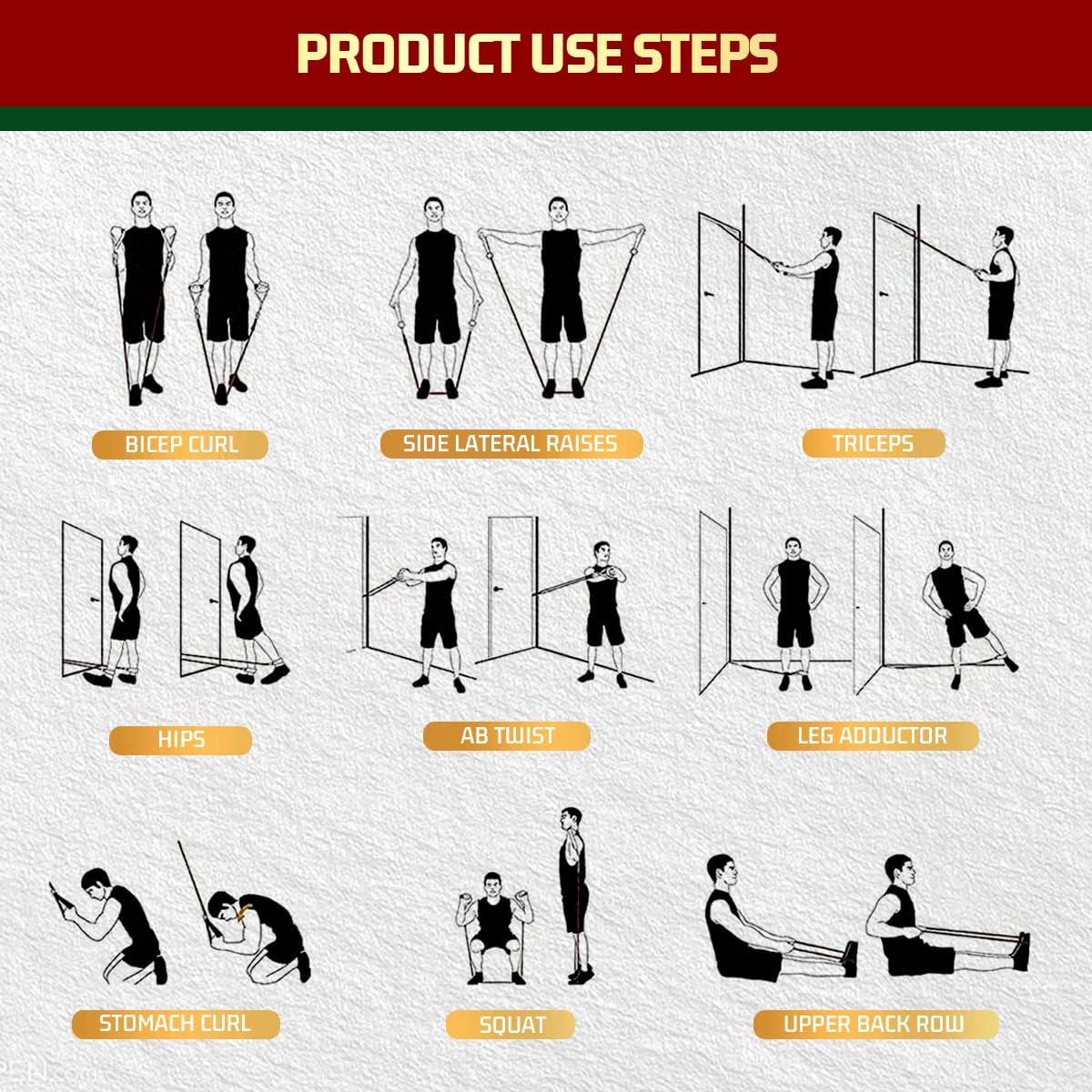 Thumbnail 5 de VEICK Resistance Bands set with handles