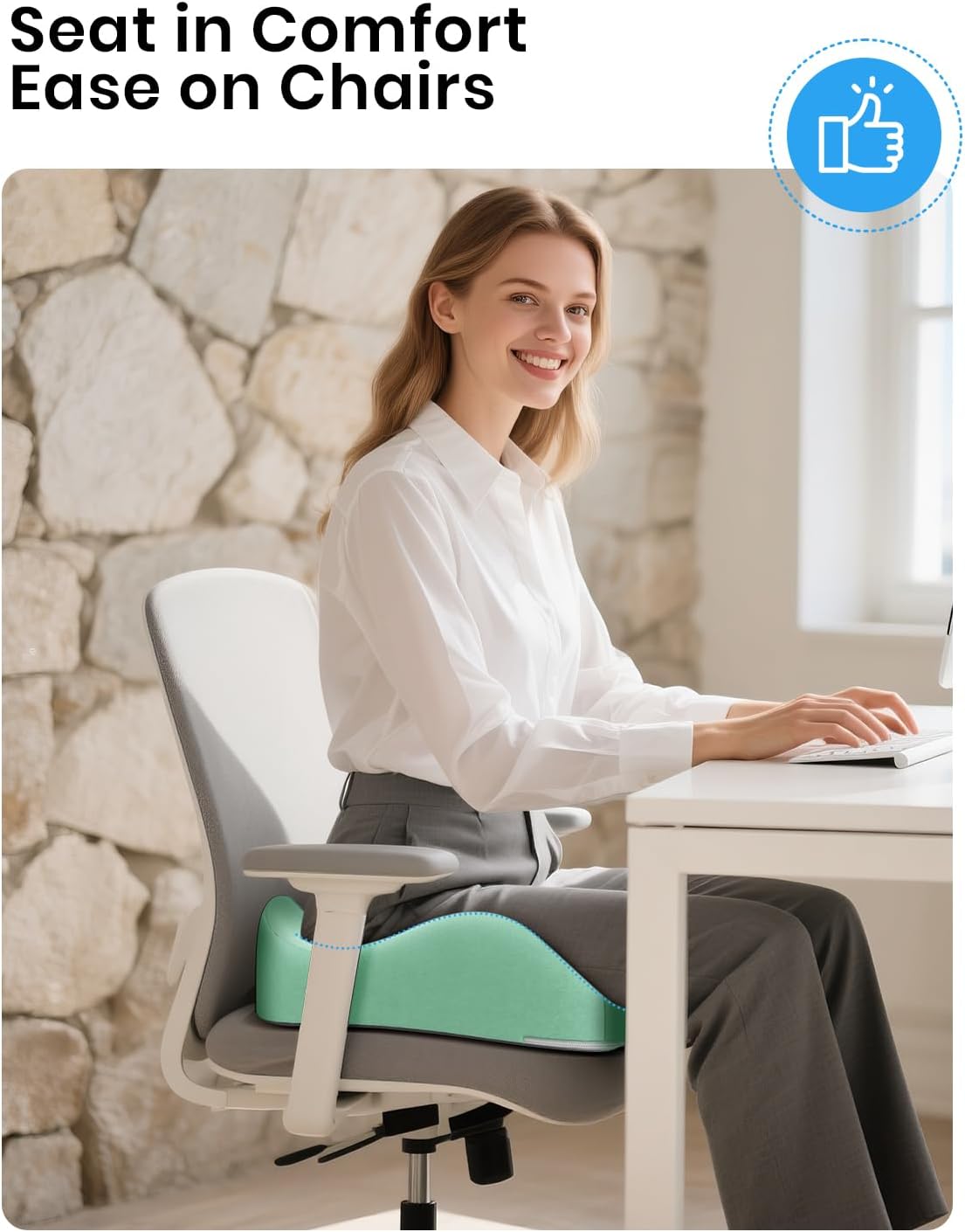 Thumbnail 6 de Benazcap Memory Foam Seat Cushion for Tailbone Pain Relief