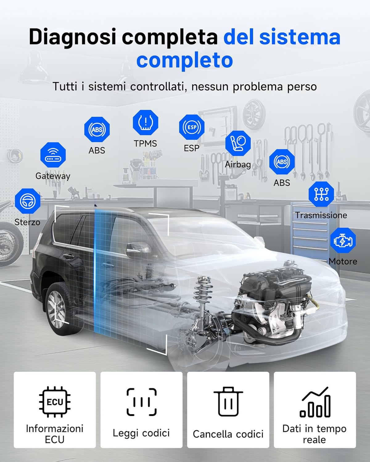 Thumbnail 4 de TOPDON ArtiDiag900 Lite OBD2 wireless con 8+ servizi di ripristino e test attivo