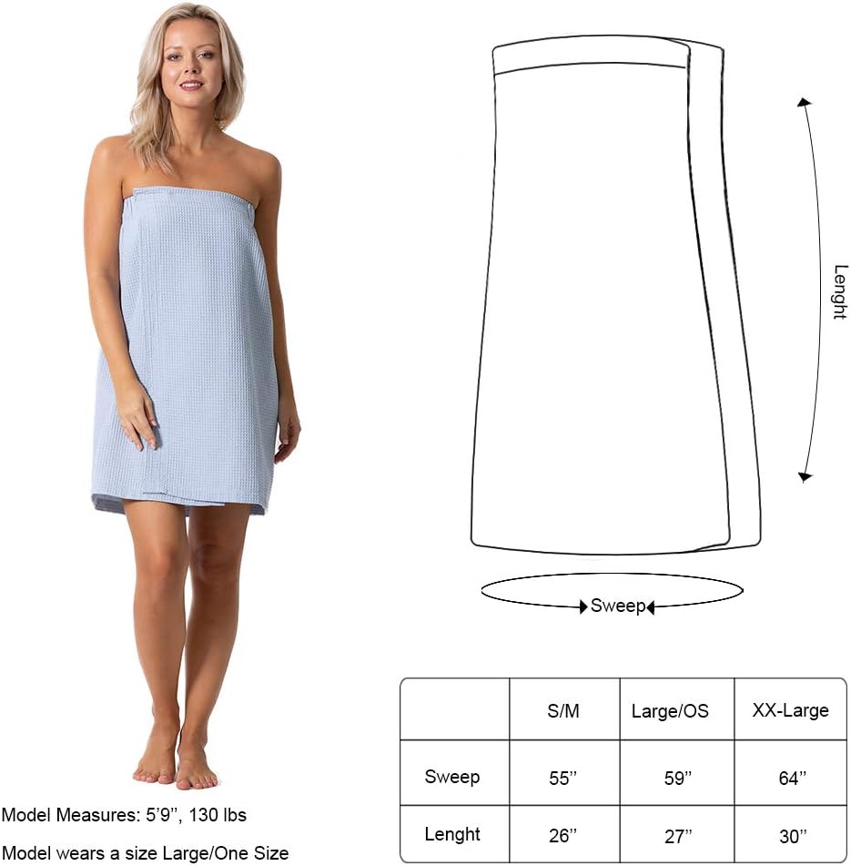 Thumbnail 6 de Turkish Linen Women’s Waffle Spa Body Wrap with Adjustable Closure