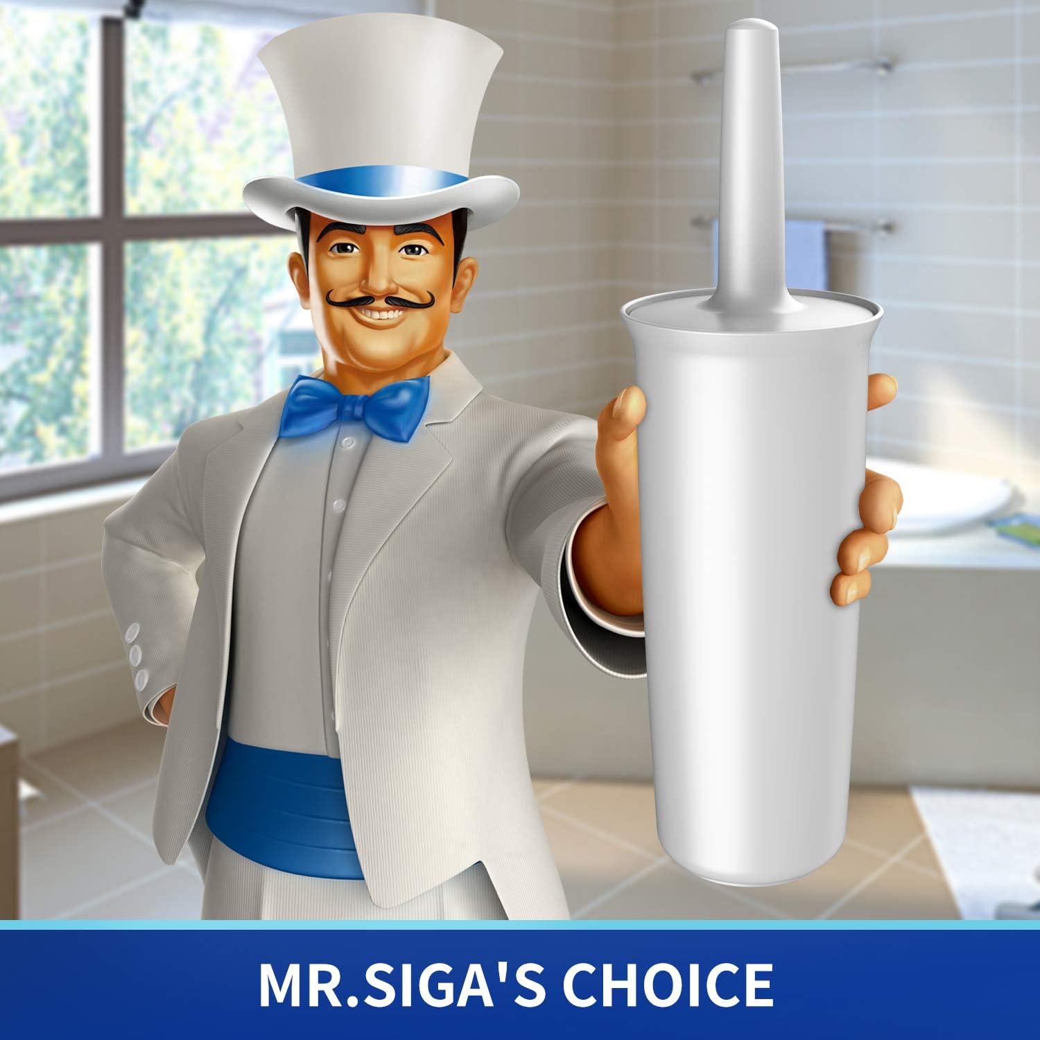 Detalle 2 de MR.SIGA Toilet Brush and Holder White