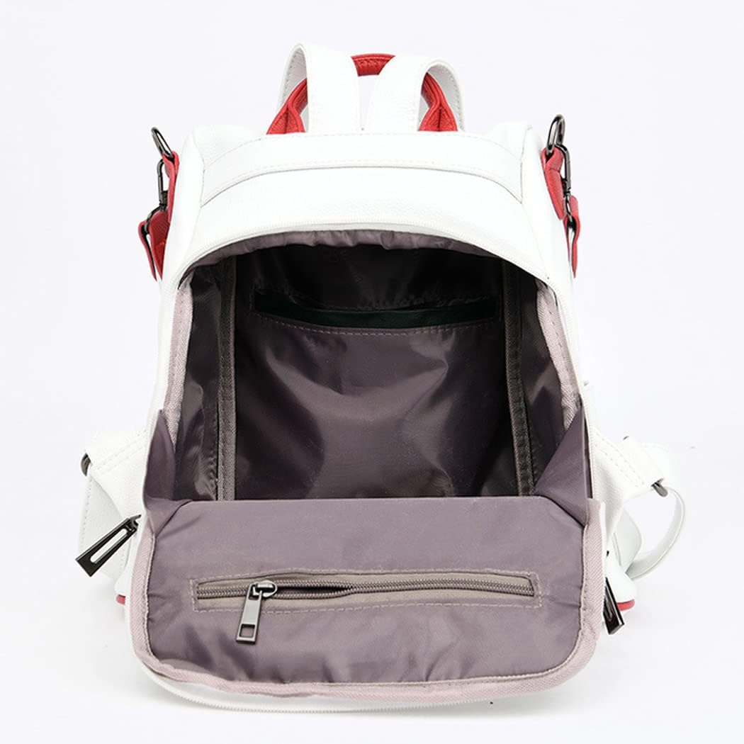 Thumbnail 4 de BUKESIYI Donna Borsa Zaino Elegante Zainetto PU Pelle Bianco IT78158