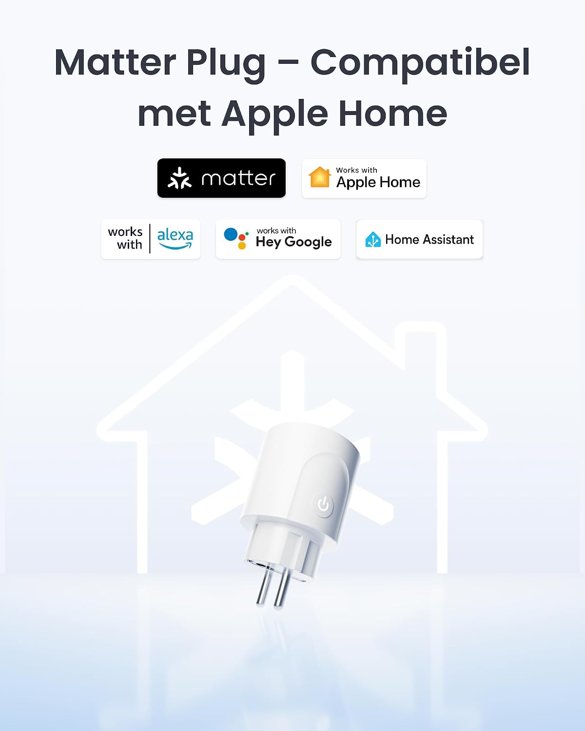 Detalle de SwitchBot Matter Plug Mini W7732300 slimme stekker, 16 A, Type F, 4-pack