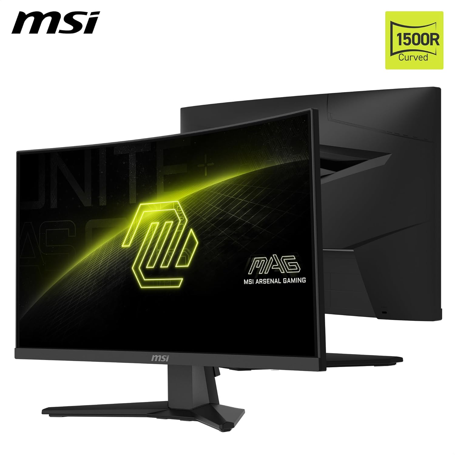 Thumbnail 1 de MSI MAG 244C 24-inch FHD Curved Gaming Monitor (1500R, VA, 1ms, Adaptive Sync) with DP 1.2a & HDMI 2.0b CEC